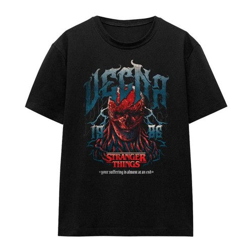 Front - Stranger Things Womens/Ladies Evil Band 86 Vecna T-Shirt