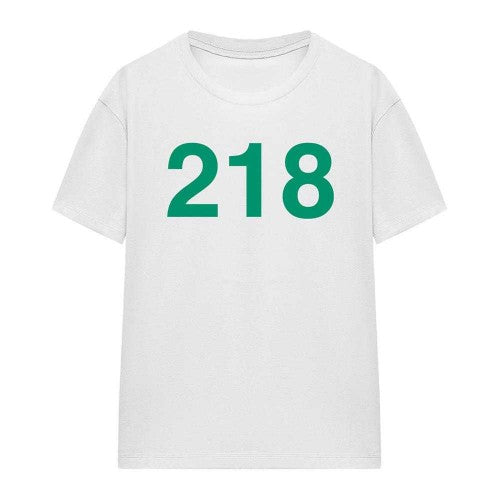 Front - Squid Game Womens/Ladies Player 218 T-Shirt
