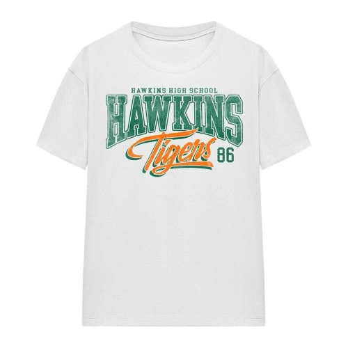 Front - Stranger Things Womens/Ladies Hawkins Tigers 86 T-Shirt