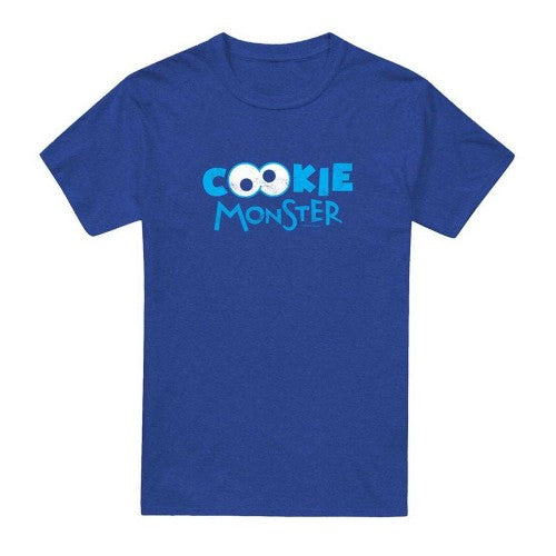 Front - Sesame Street Unisex Adult Cookie Monster Eyes T-Shirt