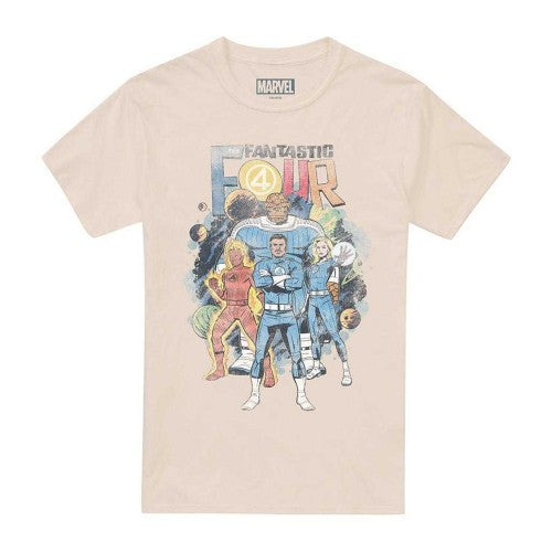 Front - Fantastic Four Unisex Adult Cosmic First Family T-Shirt