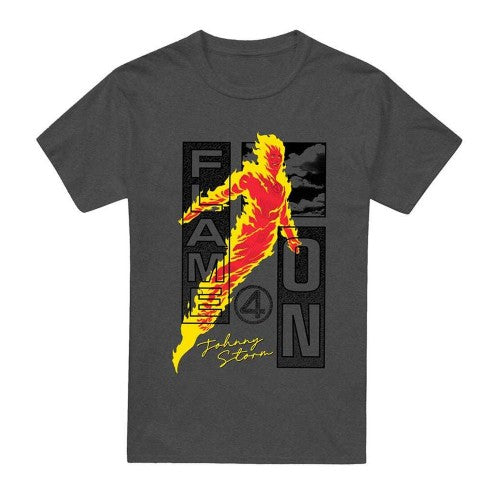 Front - Fantastic Four Unisex Adult Flame On Trend Johnny T-Shirt