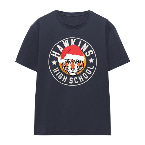 Front - Stranger Things Womens/Ladies Hawkins High Christmas T-Shirt