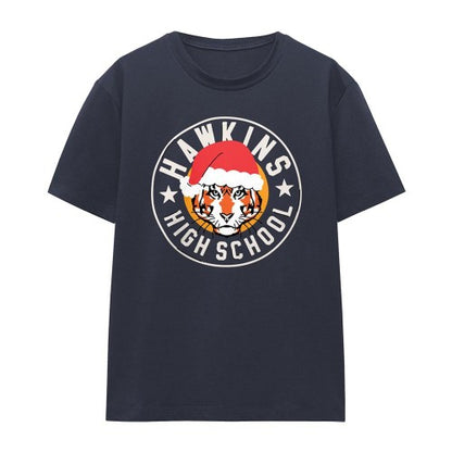 Front - Stranger Things Womens/Ladies Hawkins High Christmas T-Shirt