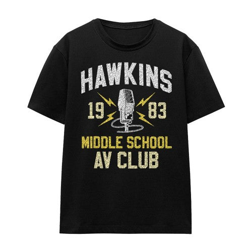 Front - Stranger Things Womens/Ladies Hawkins Middle School T-Shirt