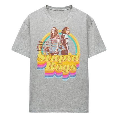 Front - Stranger Things Womens/Ladies Stupid Boys T-Shirt
