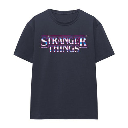 Front - Stranger Things Womens/Ladies Chrome Logo T-Shirt