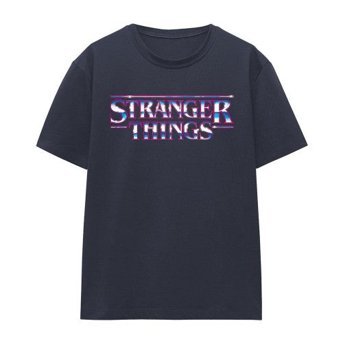 Front - Stranger Things Womens/Ladies Chrome Logo T-Shirt