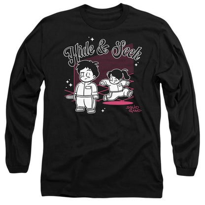 Front - Squid Game Unisex Adult Season Three Hide And Seek Long-Sleeved T-Shirt