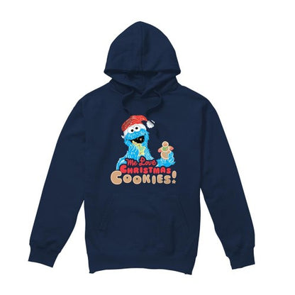 Front - Sesame Street Unisex Adult Me Love Christmas Cookies! Cookie Monster Hoodie