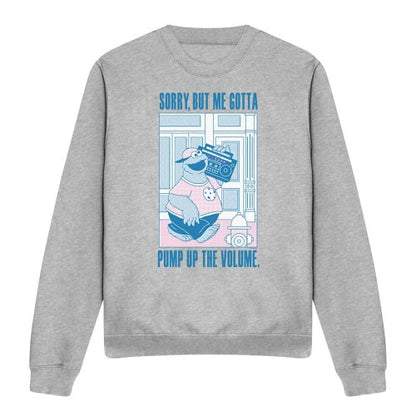 Front - Sesame Street Unisex Adult Cookie Monster Heather Sweatshirt