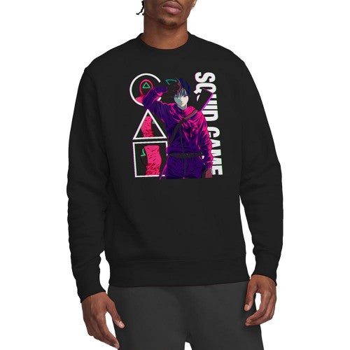 Front - Squid Game Unisex Adult Season Three Anime Guards Sweatshirt