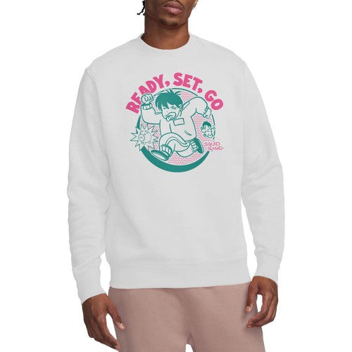 Front - Squid Game Unisex Adult Season Three Ready Set Go Sweatshirt