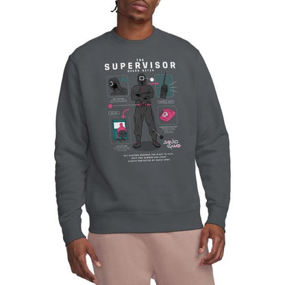 Front - Squid Game Unisex Adult Season Three The Supervisor Sweatshirt