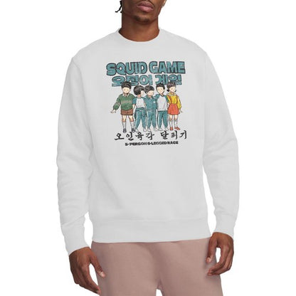 Front - Squid Game Unisex Adult Season Three 5 Person 6 Legged Race Sweatshirt