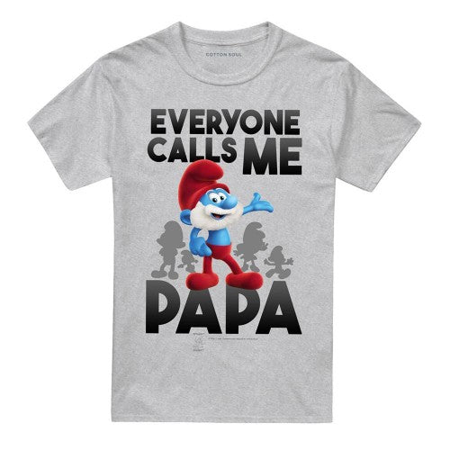 Front - The Smurfs Unisex Adult Call Me Papa Smurf T-Shirt