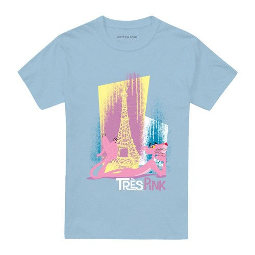 Front - Pink Panther Unisex Adult Tres Pink T-Shirt