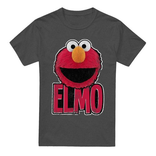 Front - Sesame Street Unisex Adult Elmo Smile T-Shirt