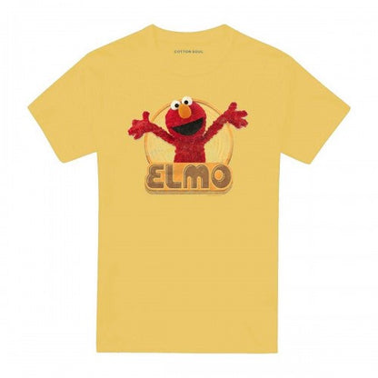 Front - Sesame Street Unisex Adult Iron On Elmo T-Shirt