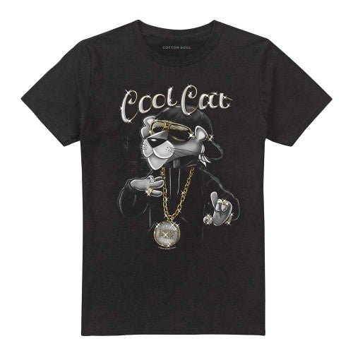 Front - Pink Panther Unisex Adult Cool Cat T-Shirt