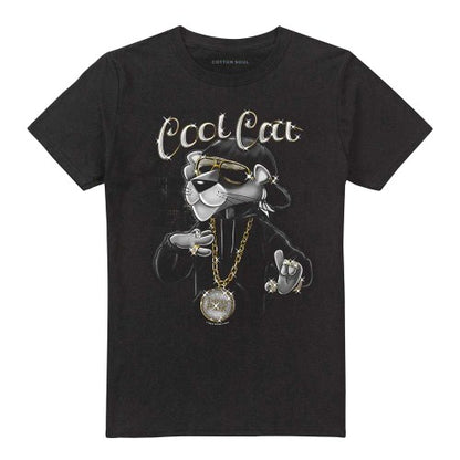 Front - Pink Panther Unisex Adult Cool Cat T-Shirt