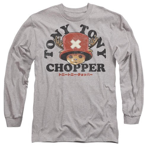 Front - One Piece Live Action Unisex Adult Tony Tony Chopper Face Long-Sleeved T-Shirt
