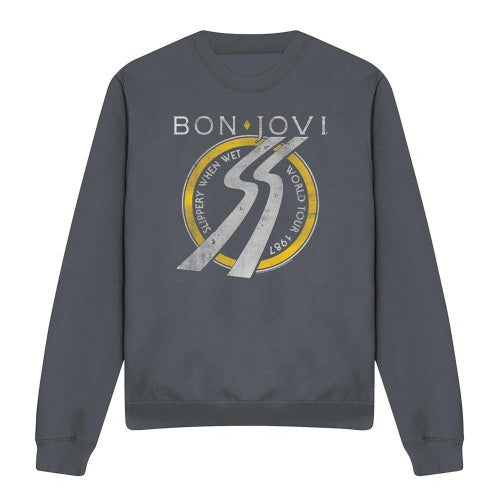 Front - Bon Jovi Unisex Adult Slippery When Wet World Tour Sweatshirt
