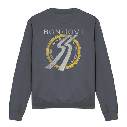Front - Bon Jovi Unisex Adult Slippery When Wet World Tour Sweatshirt