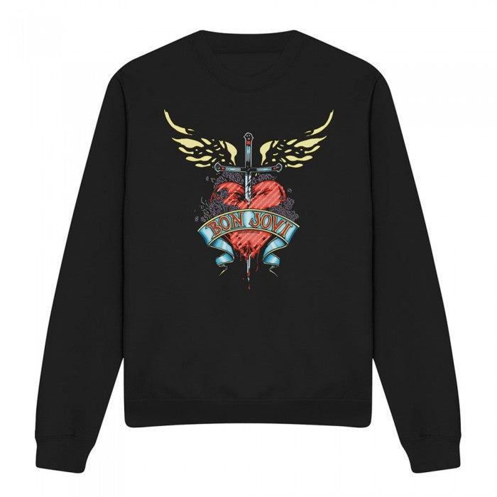 Front - Bon Jovi Unisex Adult Daggered Sweatshirt