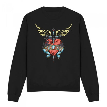 Front - Bon Jovi Unisex Adult Daggered Sweatshirt
