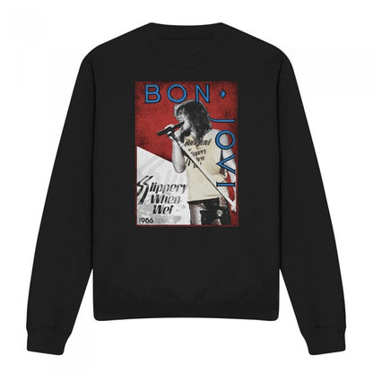 Front - Bon Jovi Unisex Adult Slippery When Wet Tour 1986 Sweatshirt