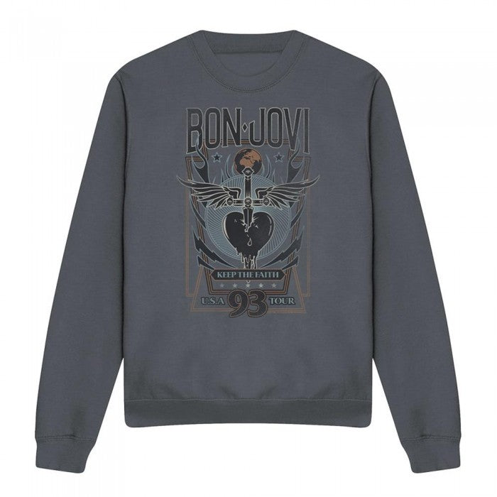 Front - Bon Jovi Unisex Adult Keep The Faith Sweatshirt