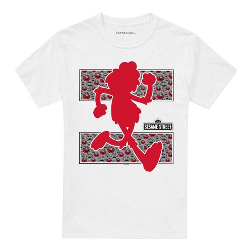 Front - Sesame Street Unisex Adult Runs Elmo T-Shirt