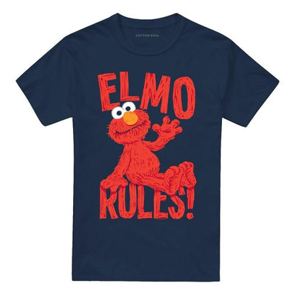 Front - Sesame Street Unisex Adult Rules Elmo T-Shirt