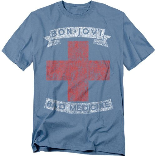 Front - Bon Jovi Unisex Adult Bad Medicine T-Shirt