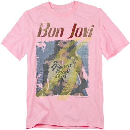 Front - Bon Jovi Unisex Adult Slippery When Wet T-Shirt