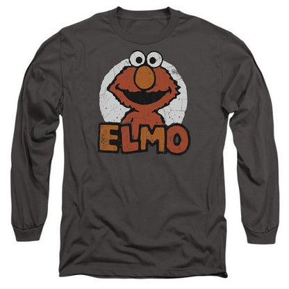 Front - Sesame Street Unisex Adult Elmo Name Long-Sleeved T-Shirt