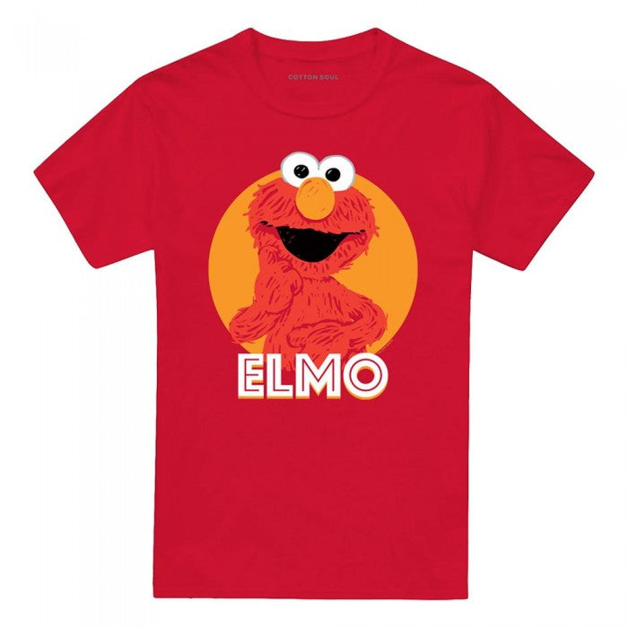 Front - Sesame Street Unisex Adult Elmo Scribble T-Shirt