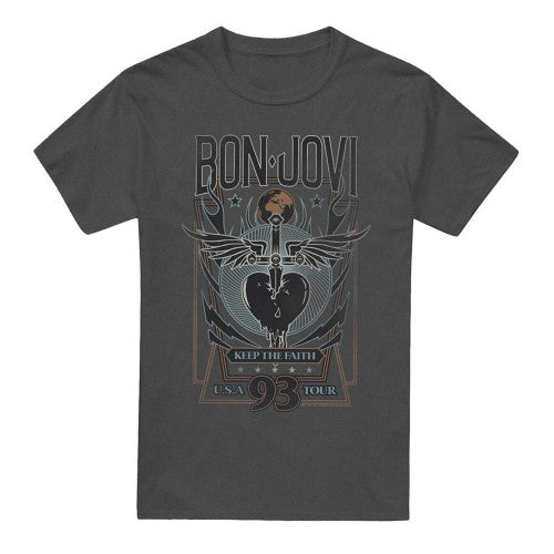 Front - Bon Jovi Unisex Adult Keep The Faith T-Shirt