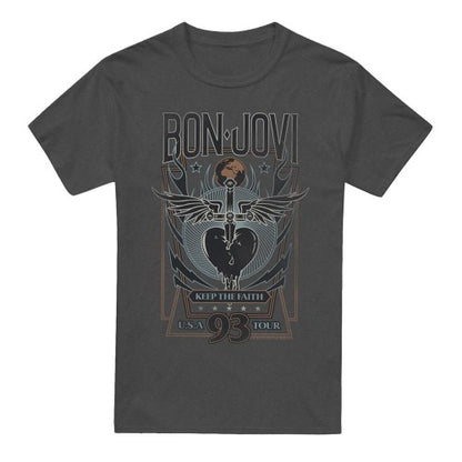 Front - Bon Jovi Unisex Adult Keep The Faith T-Shirt