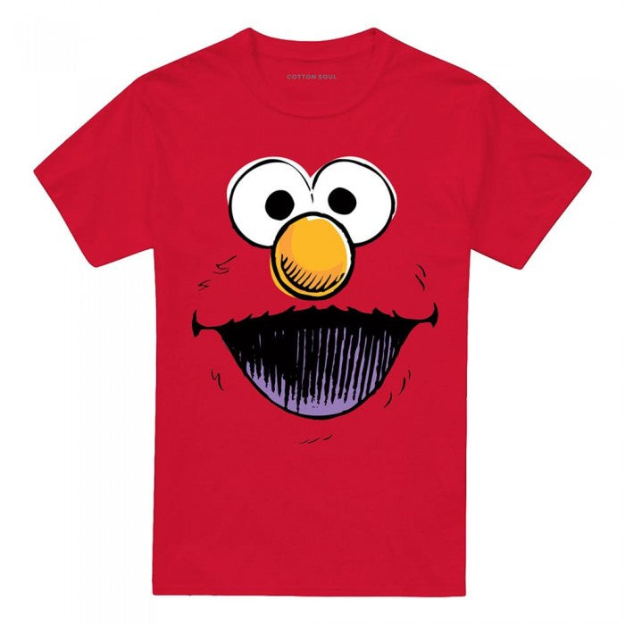 Front - Sesame Street Unisex Adult Retro Elmo Sketch T-Shirt