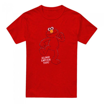 Front - Sesame Street Unisex Adult Elmo Loves You T-Shirt
