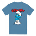 Front - The Smurfs Unisex Adult Brainy Smurf Ringspun Cotton T-Shirt