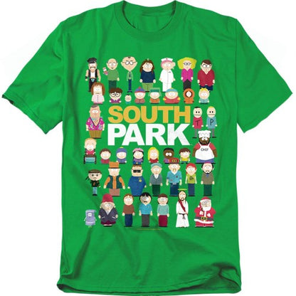 Front - South Park Unisex Adult Full Cast T-Shirt