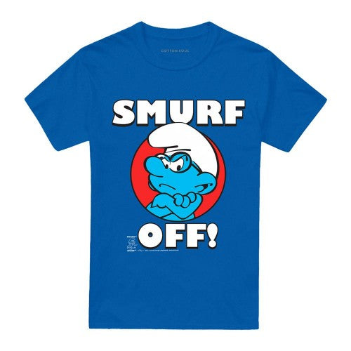 Front - The Smurfs Unisex Adult Off! Ringspun Cotton T-Shirt