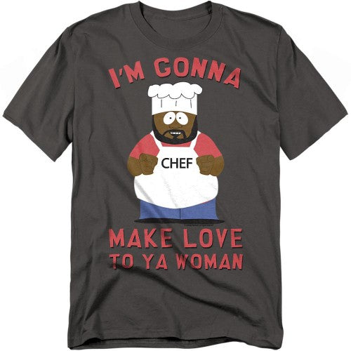 Front - South Park Unisex Adult Make Love T-Shirt