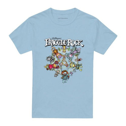 Front - Fraggle Rock Unisex Adult Spinning Gang T-Shirt