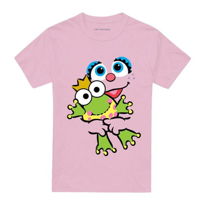 Front - Sesame Street Unisex Adult Holding Prince Abby Cadabby T-Shirt