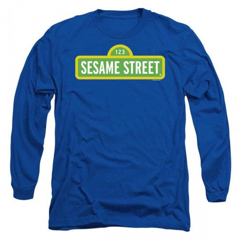 Front - Sesame Street Unisex Adult Logo Long-Sleeved T-Shirt