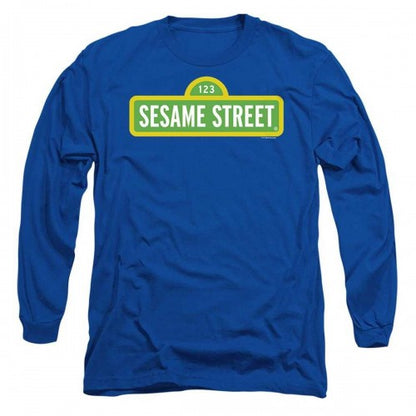 Front - Sesame Street Unisex Adult Logo Long-Sleeved T-Shirt